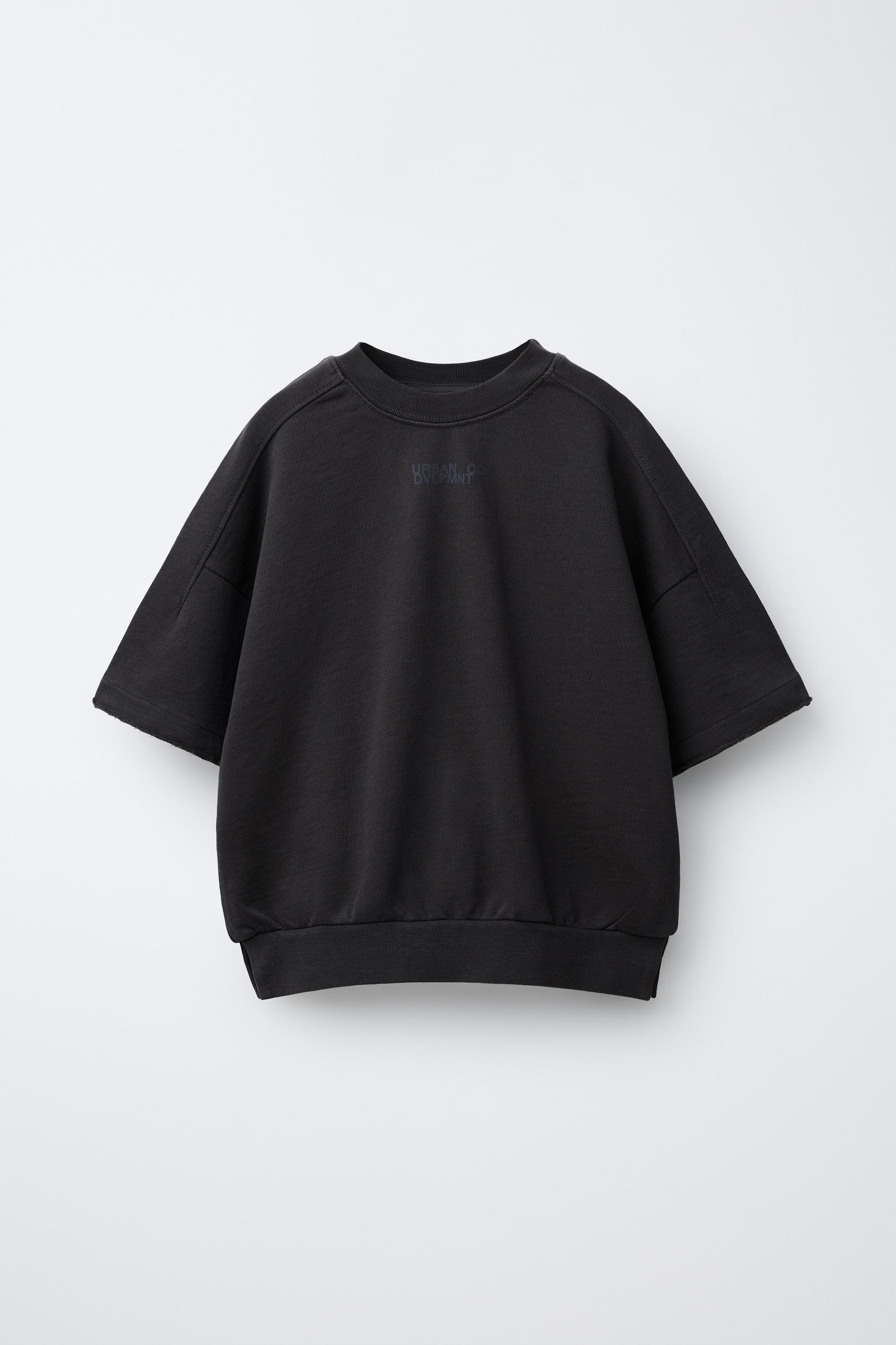 T-SHIRT EN MOLLETON AVEC INSCRIPTION